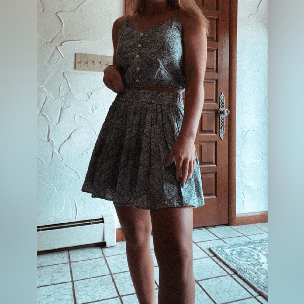 Two pieces: tank top and skirt